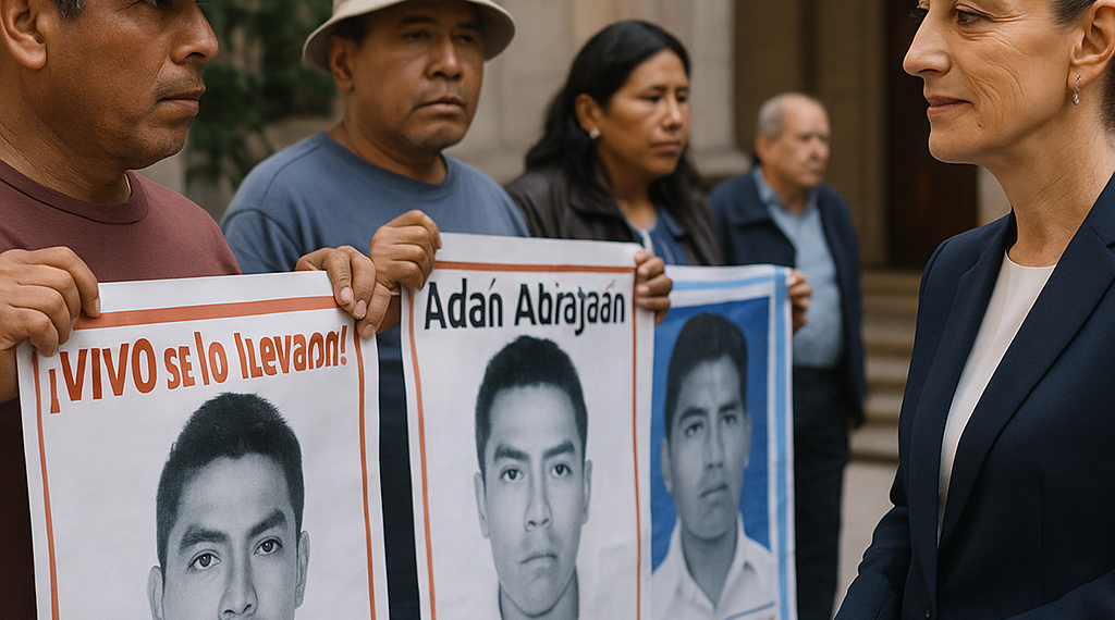 Retoma Sheinbaum diálogo con padres de los 43