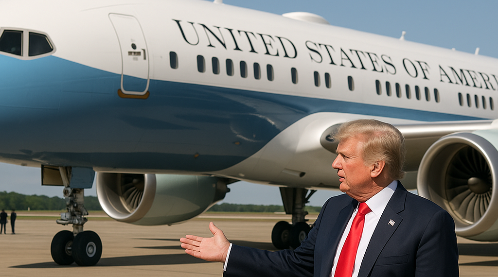 Trump desvela el nuevo Air Force One, un Boeing de lujo con los colores de la bandera