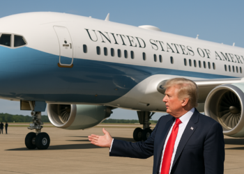 Trump desvela el nuevo Air Force One, un Boeing de lujo con los colores de la bandera