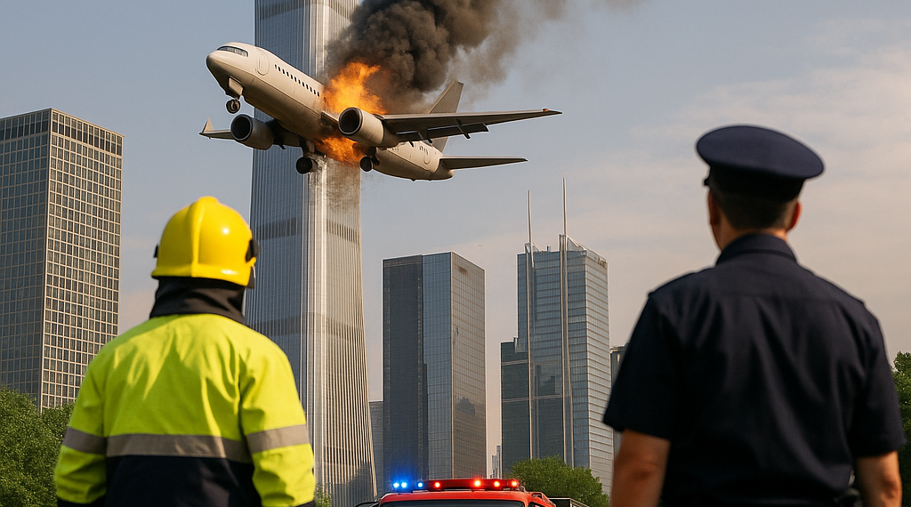Se estrelló un avión en la Citic Tower, el edificio más alto de Beijing