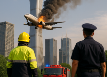 Se estrelló un avión en la Citic Tower, el edificio más alto de Beijing