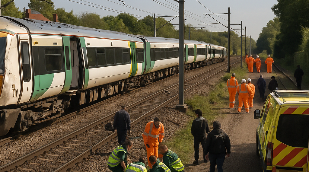 Colisión entre dos trenes de pasajeros al norte de Londres deja al menos un muerto y 89 heridos