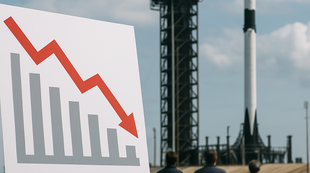 Acciones de SpaceX se hunden más de 10% en Wall Street