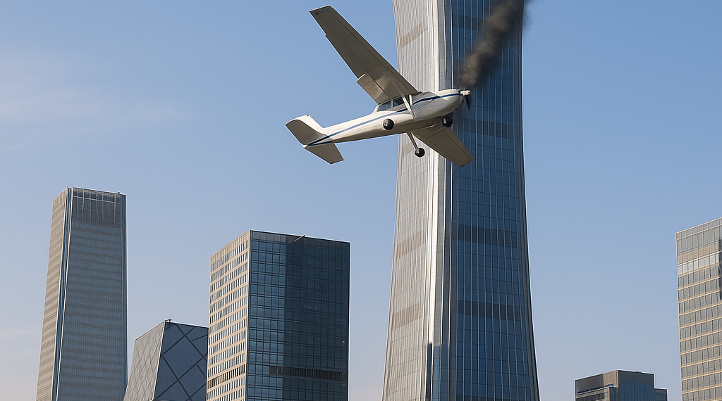 Se estrella aeronave en rascacielos más alto de Beijing