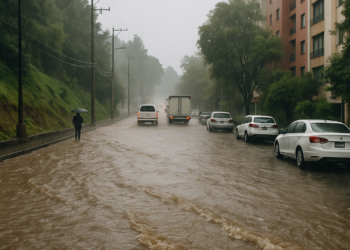 Azotan lluvias a Cuajimalpa y Huixquilucan