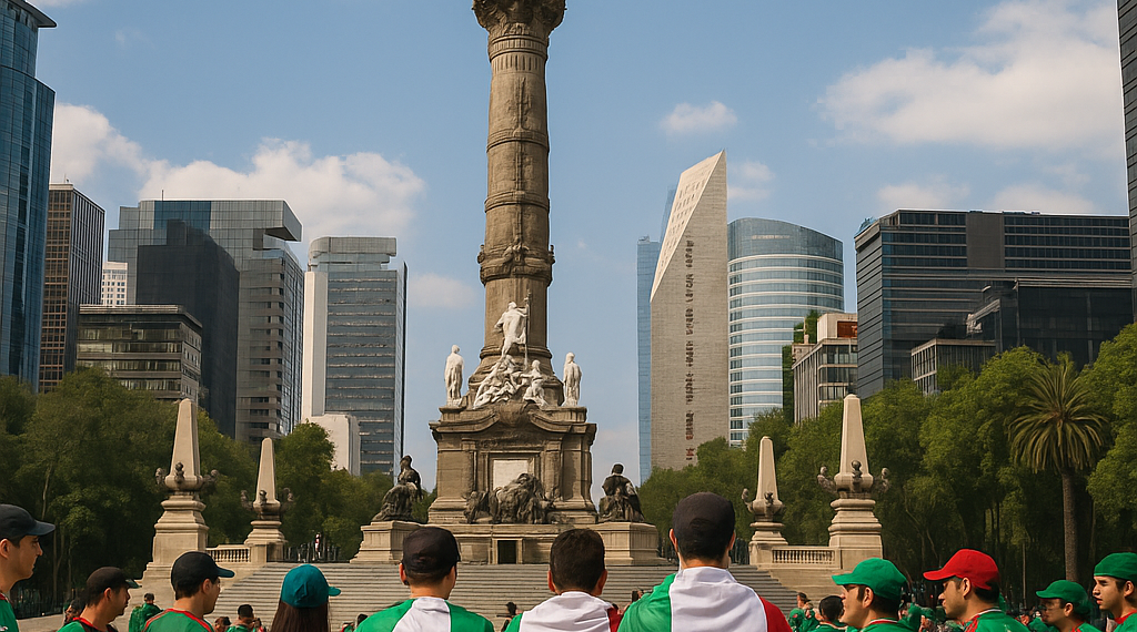 Llegan aficionados al Ángel horas antes del México-Chequia