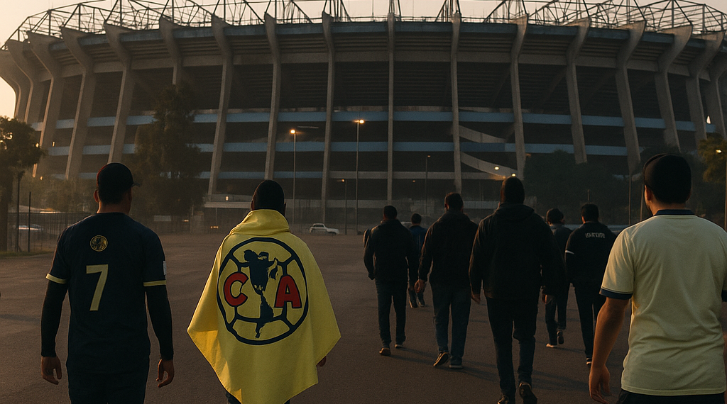 Madrugan aficionados para llegar al Azteca