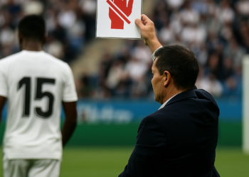 Almirón estrena la 'regla Vinicius': expulsado por hablar con un rival con la mano en la boca