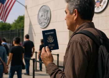 Muestra Américo visa; no dice si viajó recientemente a EU