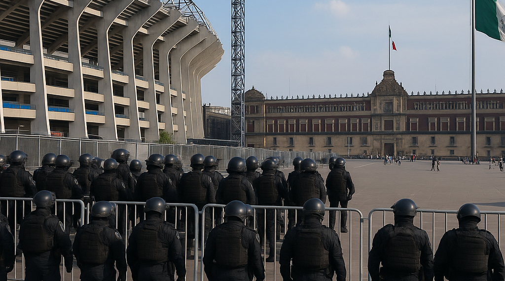 Despliegan 11 mil agentes para cuidar el estadio y Zócalo