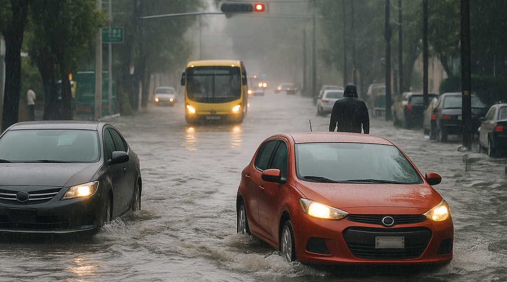 Atienden inundaciones por lluvia fuerte en CDMX