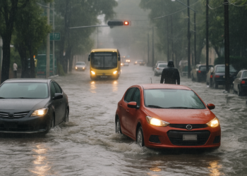 Atienden inundaciones por lluvia fuerte en CDMX