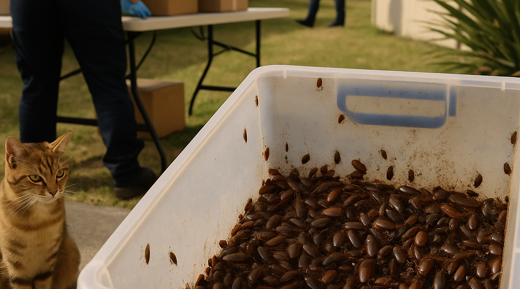 Australia incauta 100.000 cucarachas en redada contra criadero clandestino de insectos