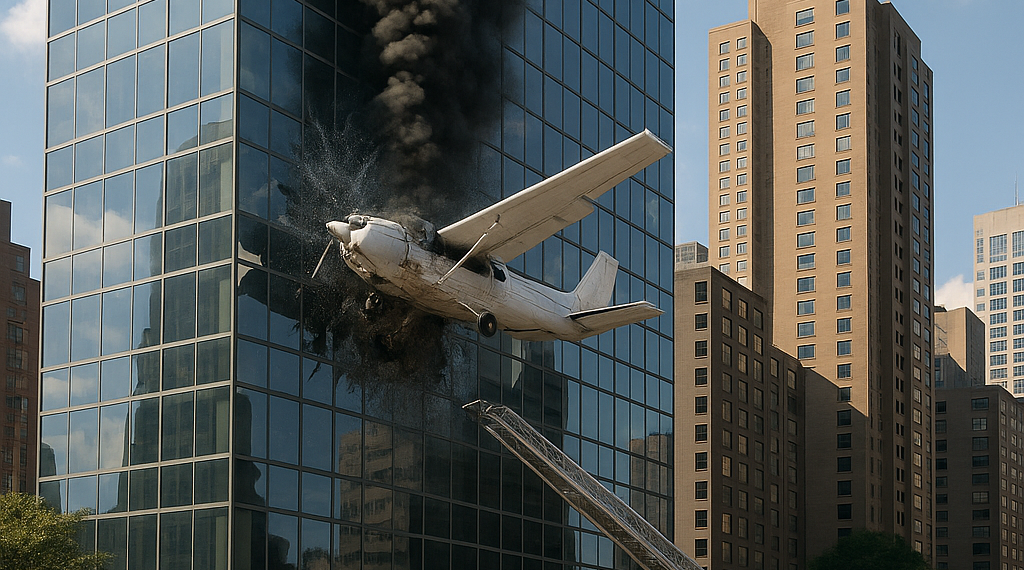 Una persona murió y 13 resultaron heridas al estrellarse el viernes una avioneta contra el rascacielos más alto de China