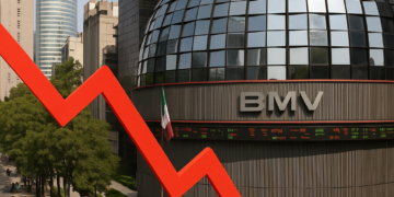 Bolsa mexicana negocia con pérdidas; acciones de Grupo BMV lideran los descensos