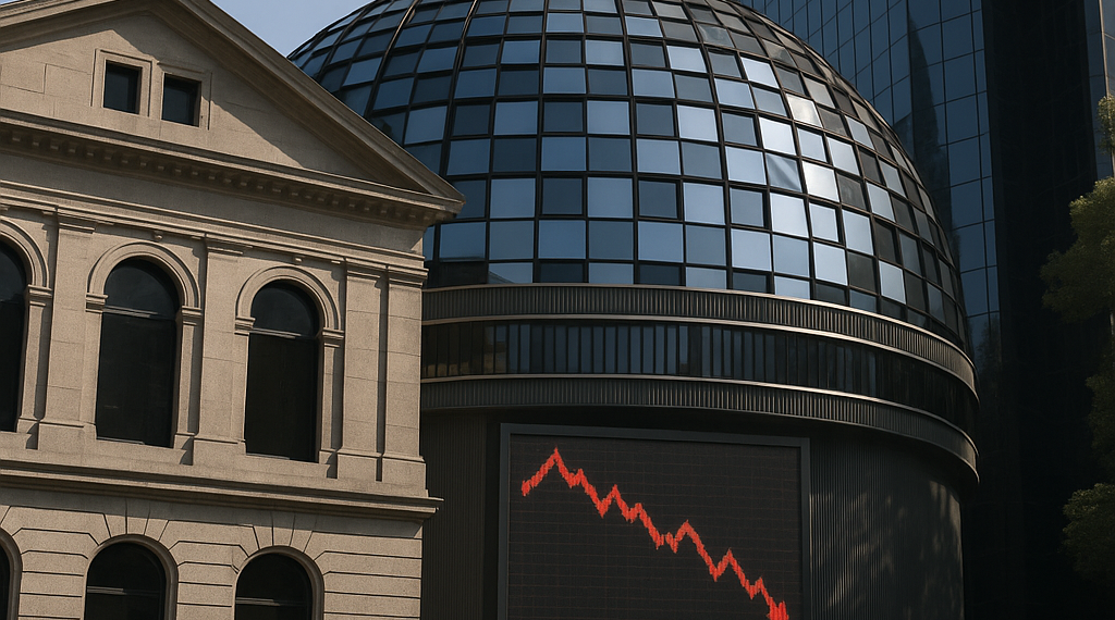 Bolsa mexicana cae por quinto día consecutivo; la acción de Peñoles lideró los descensos
