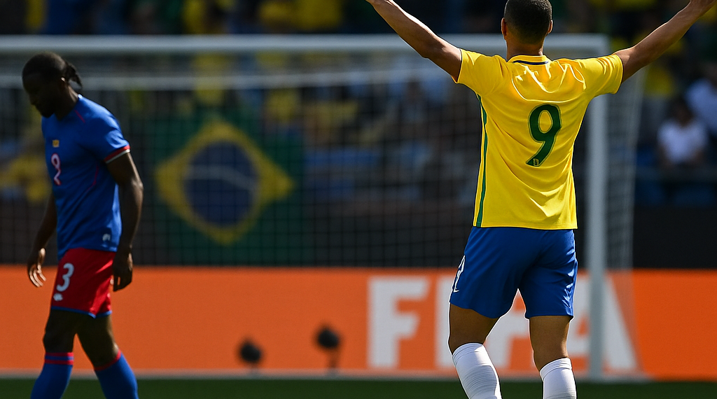 Domina Brasil a Haití para su primer triunfo del Mundial
