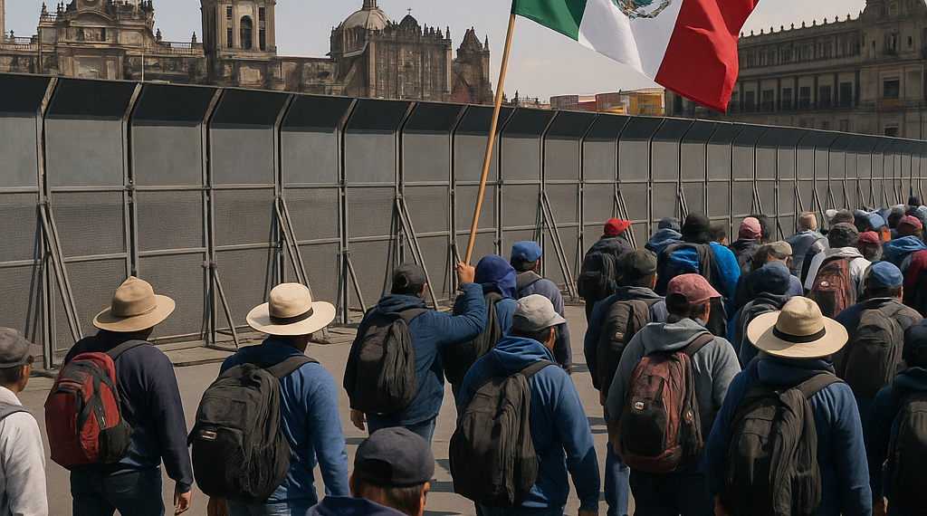 Intenta CNTE derribar vallas para llegar al Zócalo