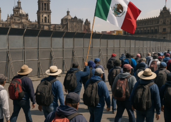 Intenta CNTE derribar vallas para llegar al Zócalo