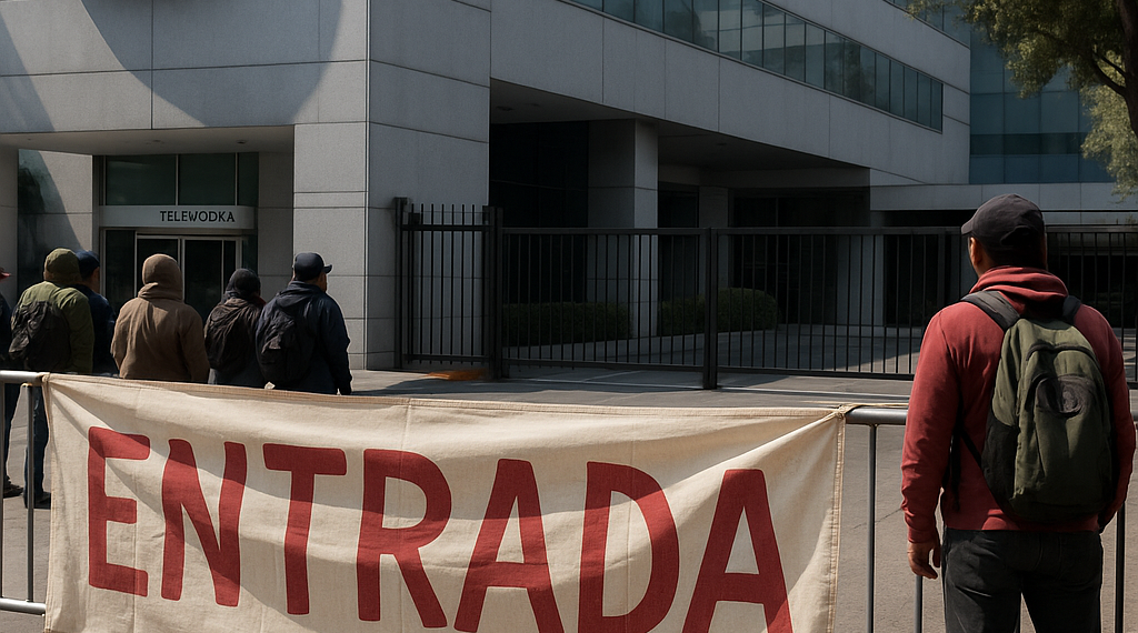 Bloquea CNTE sedes de televisoras en CDMX