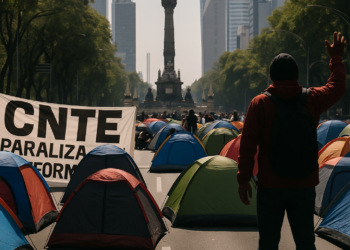 CNTE bloquea Reforma tras cancelación de reunión con Mario Delgado; prevé más protestas
