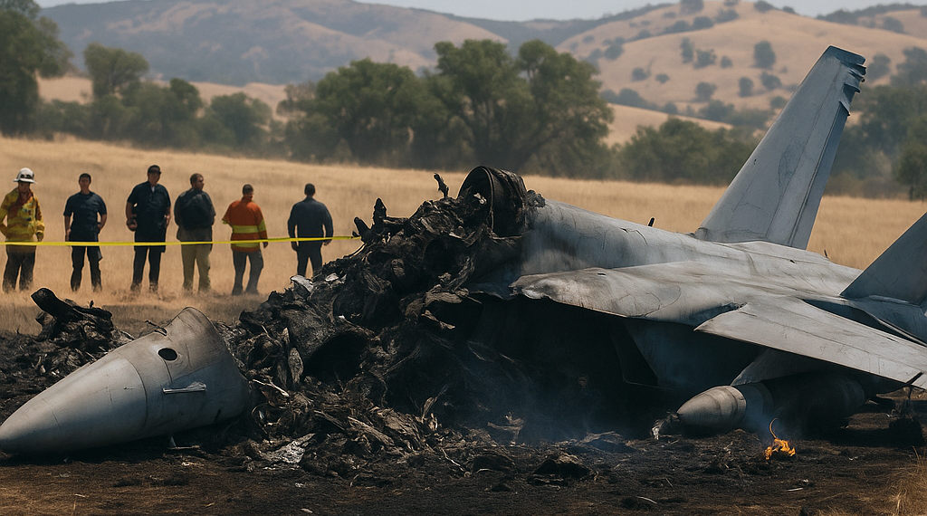 Se estrella bombardero de EU en California; reportan ocho muertos