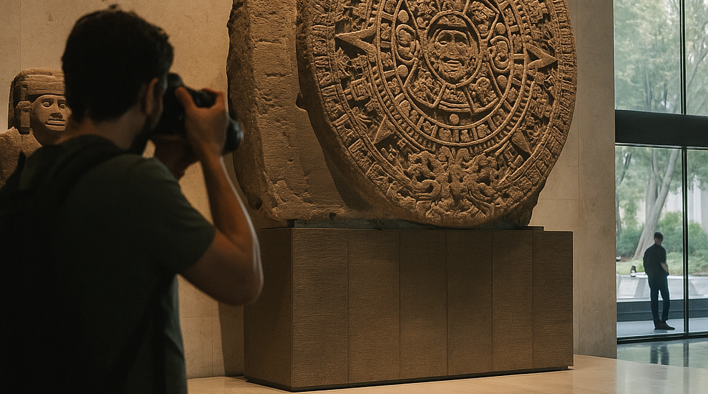 Se toma Selección foto en el Museo de Antropología
