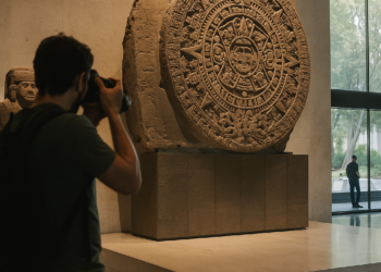 Se toma Selección foto en el Museo de Antropología