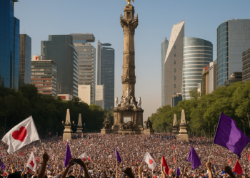 Festejan en el Ángel 120 mil aficionados