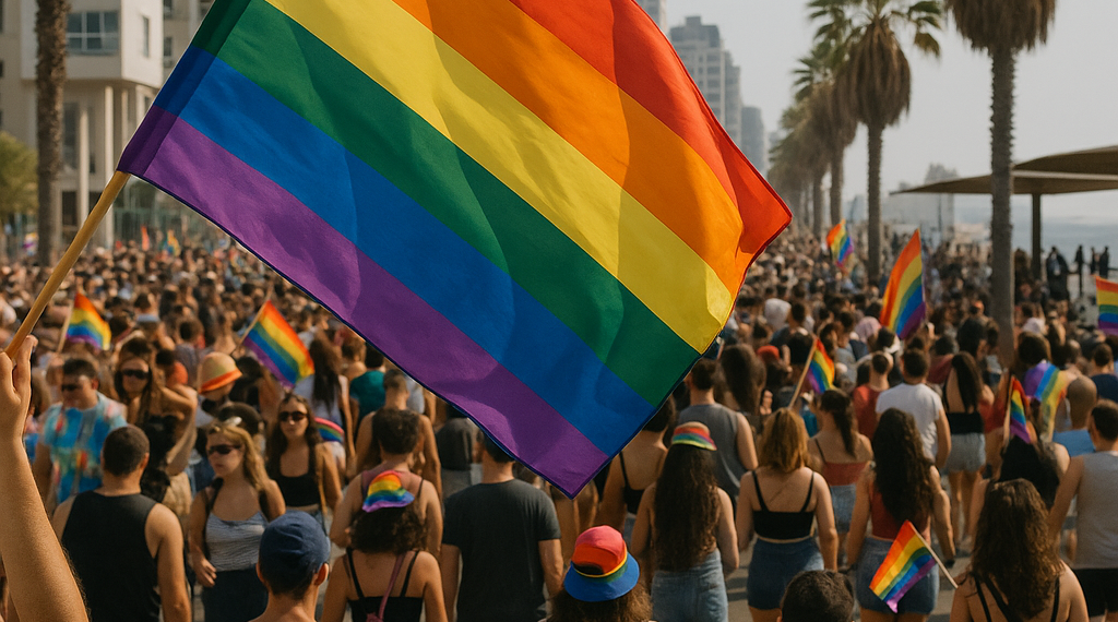 Una multitud se congregó en las calles de Tel Aviv en el regreso del desfile del orgullo LGTBI tras dos años de suspensión