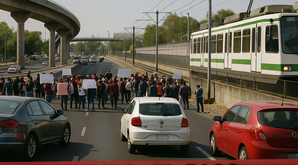 Cierran Periférico y Tren Ligero por protestas