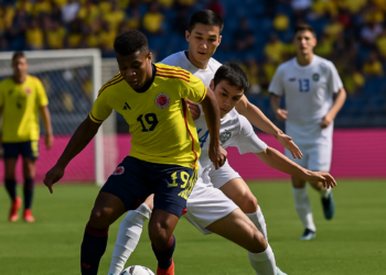Vence Colombia  a Uzbekistán  y lidera su grupo