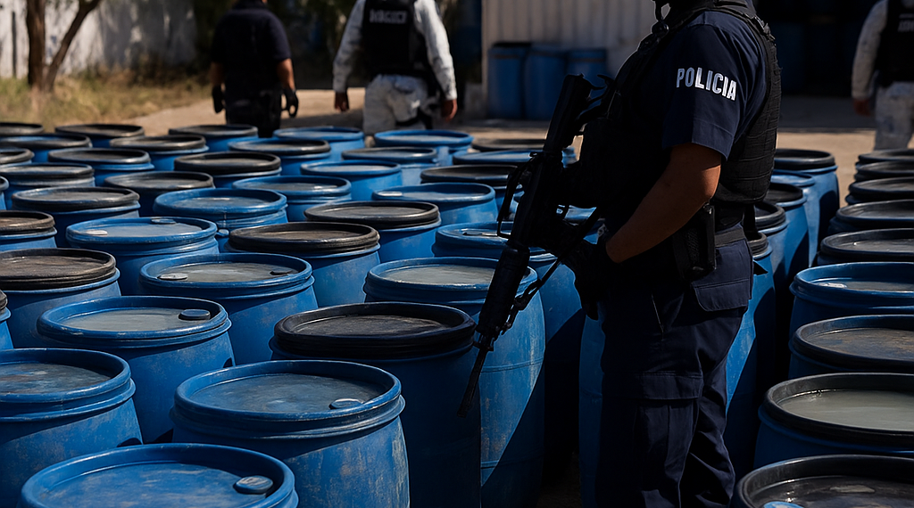 Aseguran 24 mil 400 litros de metanfetamina en Sinaloa