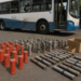 Decomisan 59 explosivos en autobuses de manifestantes