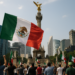 Emociona partido de México en el Ángel de la Independencia