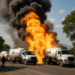 Explotan cuatro pipas de gas en Puebla; evacuan a 2 mil