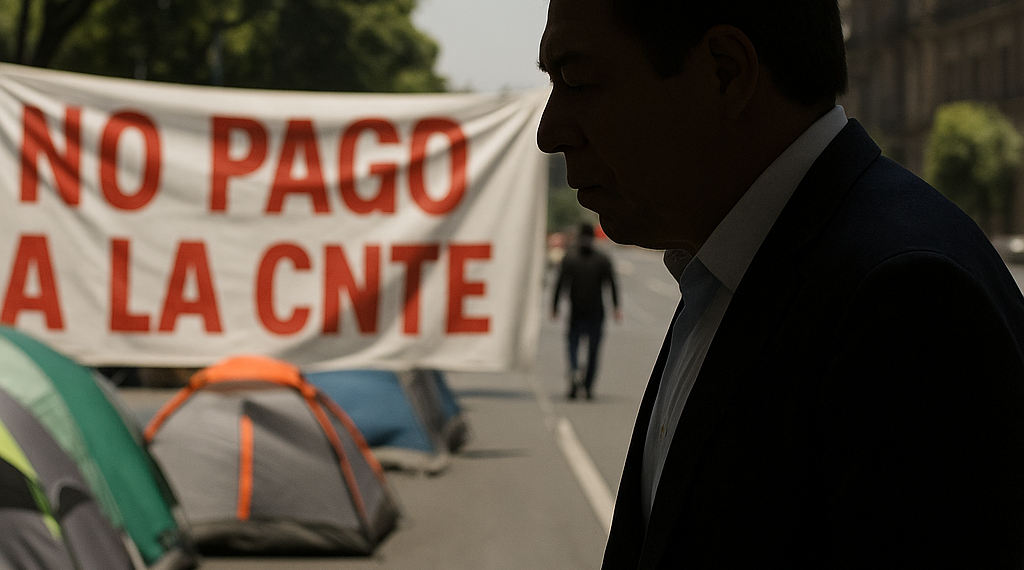 Niega Delgado pago a la CNTE para fin del plantón