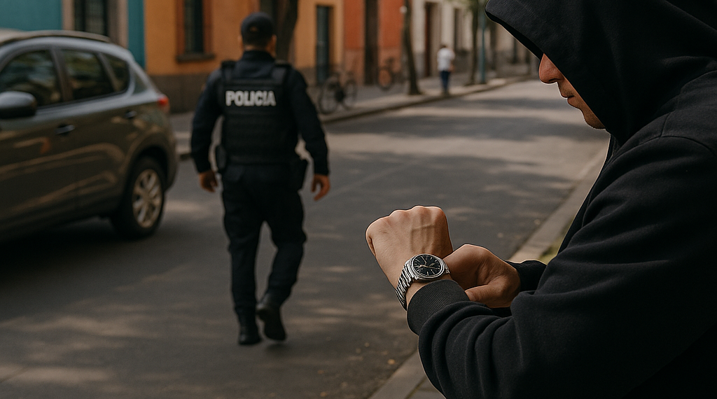 Desata persecución robo de relojes en Coyoacán