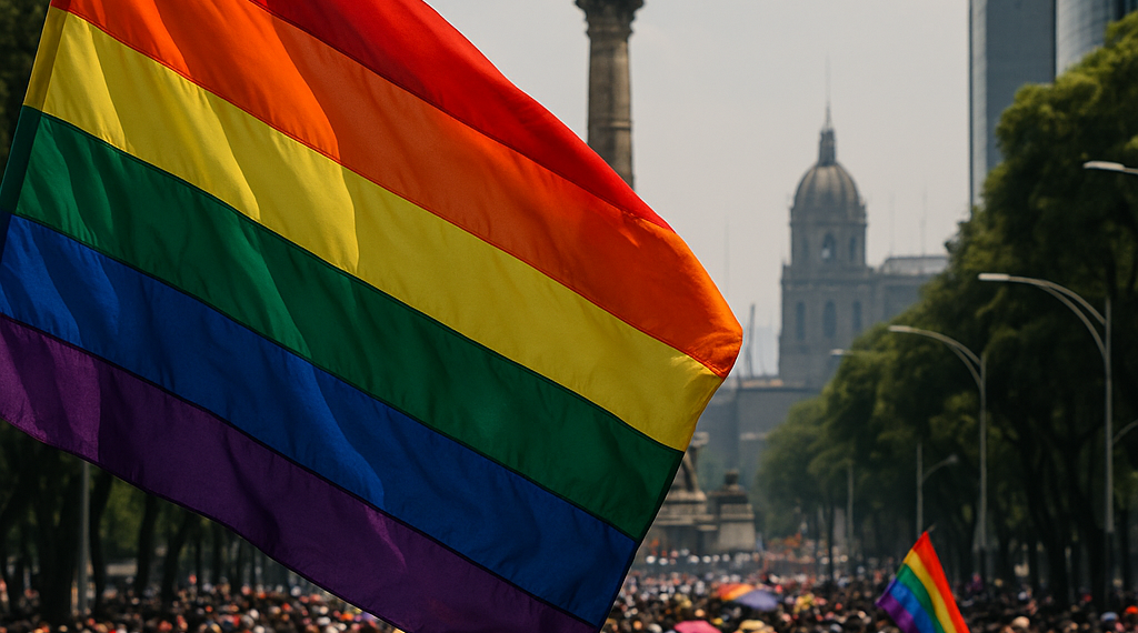 Marchan por orgullo LGBT+ desde el Ángel hacia Zócalo