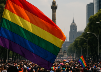 Marchan por orgullo LGBT+ desde el Ángel hacia Zócalo