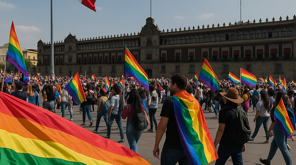 Llega marcha por orgullo LGBT+ al Zócalo