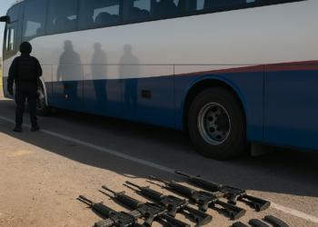 Incautan armas en autobús de EU que iba a Zacatecas
