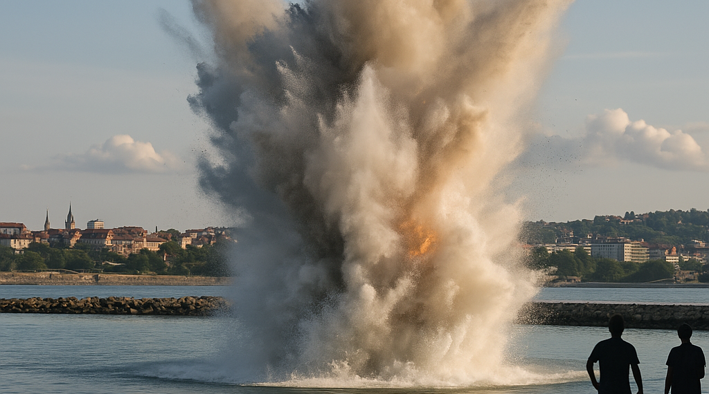 Explosión de un dron marino en el puerto rumano de Constanza