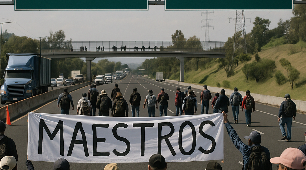 Toman maestros casetas de ingreso a CDMX