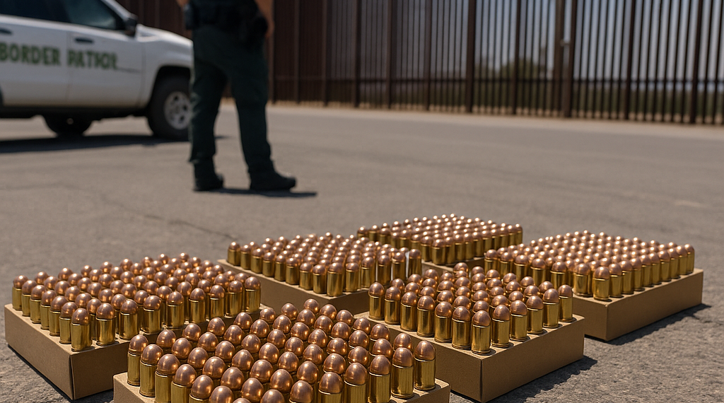 EU asegura 43,000 cartuchos en la frontera con México