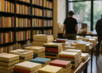 Colas en la feria para las firmas de los autores, en la Feria del Libro de Madrid, el 7 de junio de 2025.