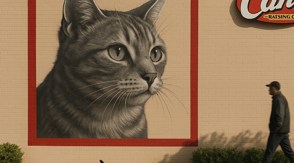 Adrien Brody's Latest Art Monstrosity Is a Mural for Raising Cane's