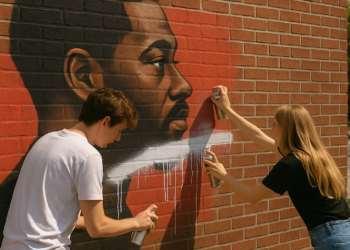 In Houston, Two Young White Men Scraped And Punctured A Painting By A Black Man