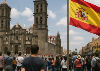 En Puebla se escucha la versión más larga del himno de España: hay cada reacción...