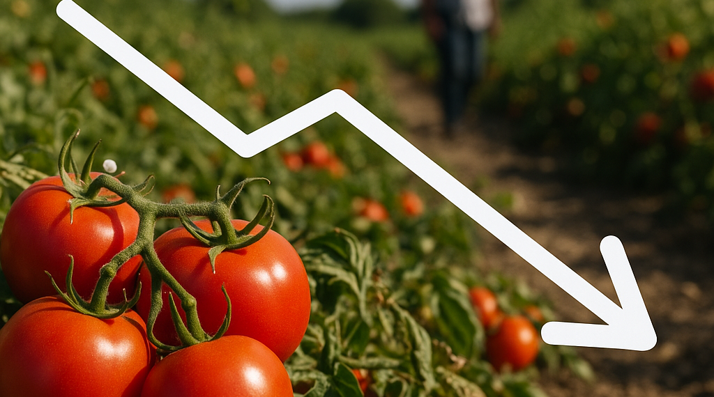 Producción de tomate caería 9% en 2026, prevé el USDA